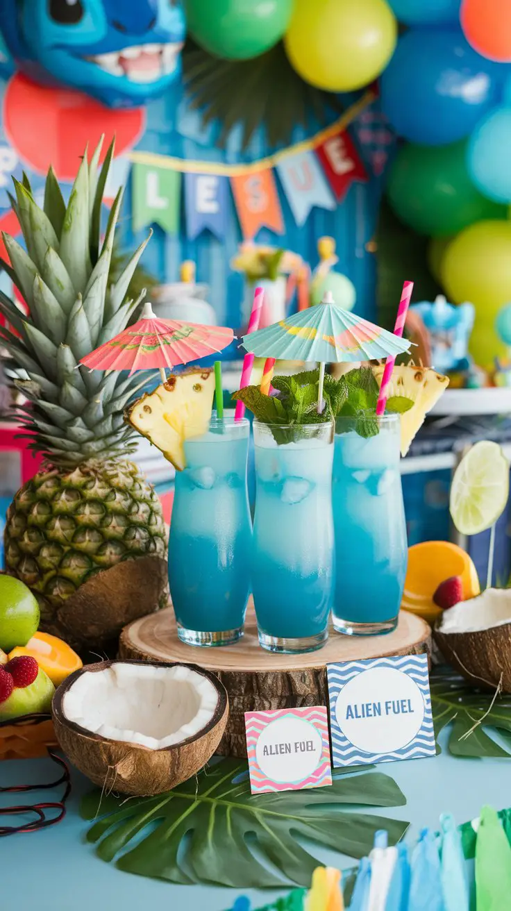 Blue Hawaiian Mocktails