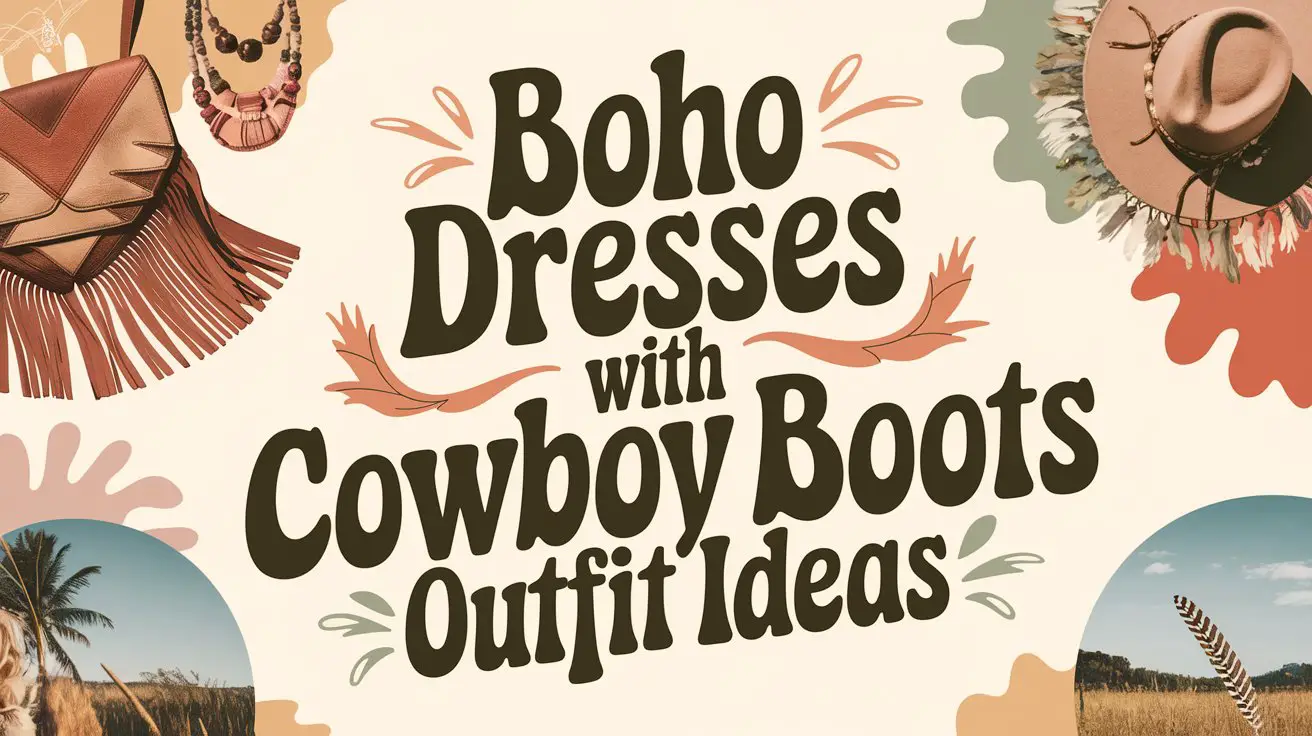 Boho Dresses with Cowboy Boots Outfit Ideas