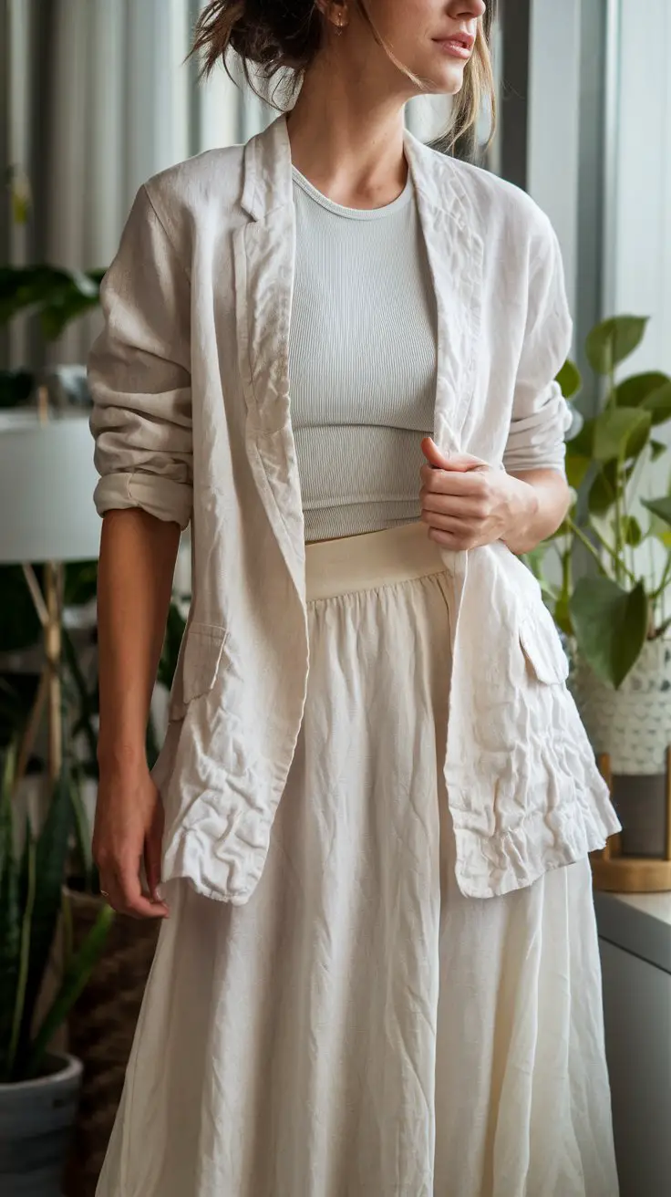 The “Brunch Goddess” Linen Blazer for Summer (Light and Breezy)