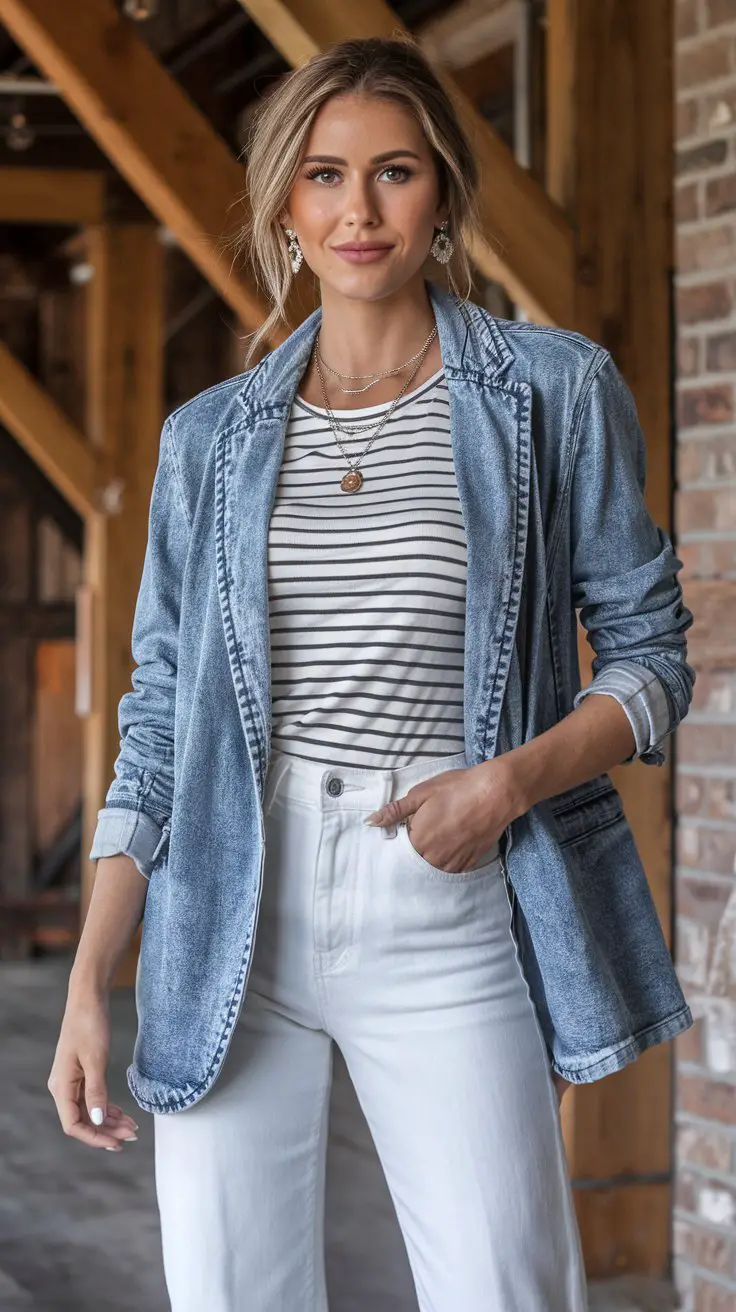 The “Casual Friday Pro” Denim Blazer Mix (Cool Girl Vibes)
