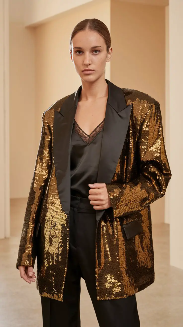 The “Night Out Queen” Sequined or Velvet Blazer (Sparkle and Shine)