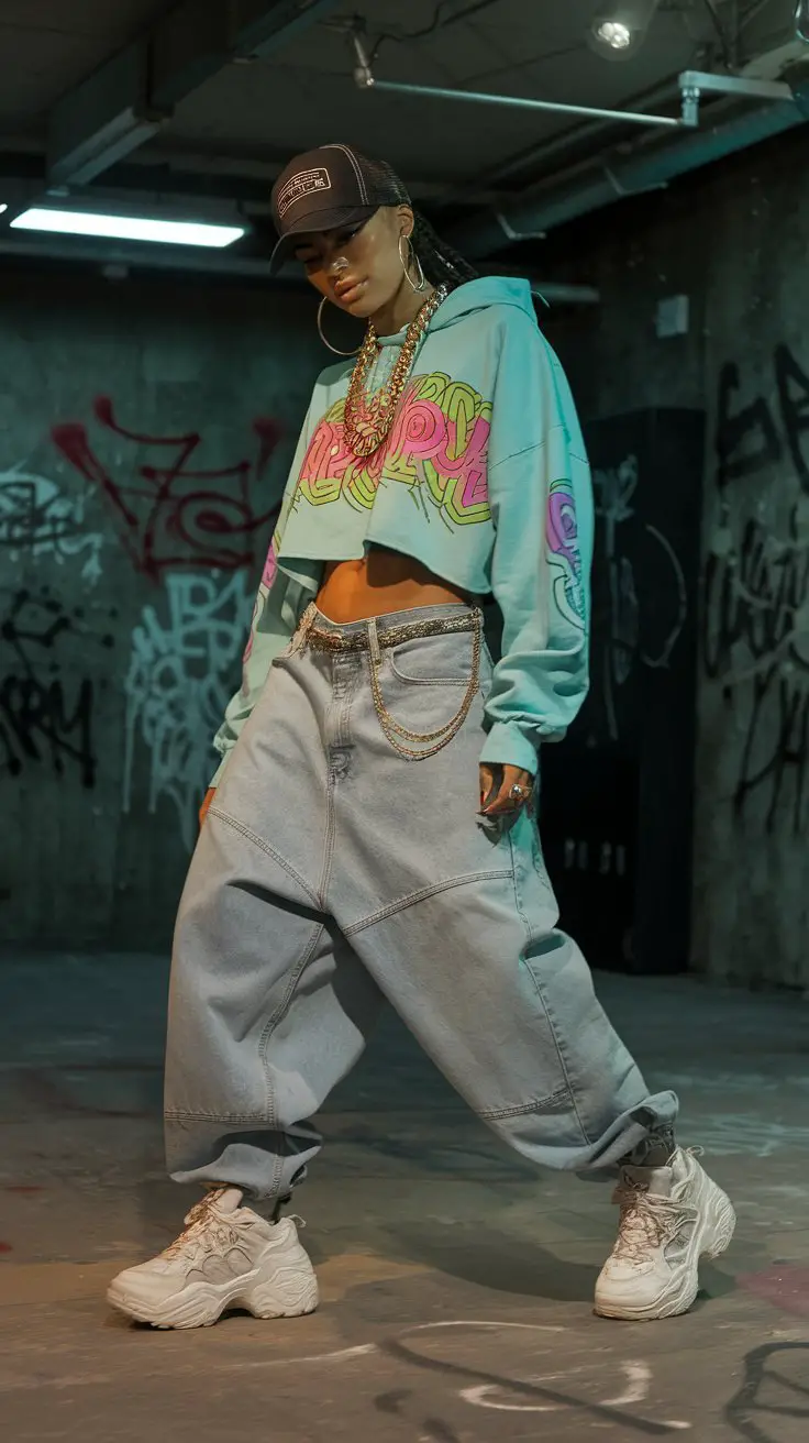 The Hip-Hop Honey (Baggy Jeans and Bold Attitude)