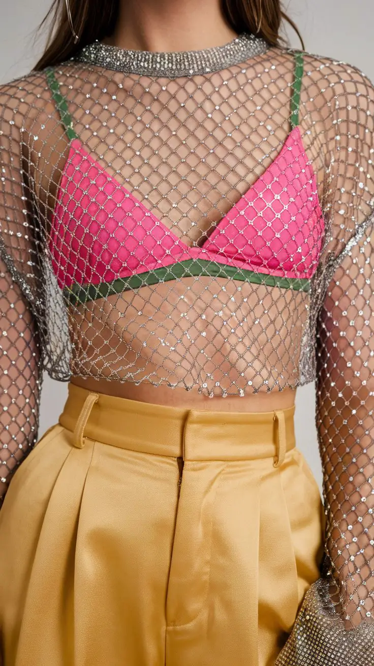 The Mesh Top Masterpiece (See-Through But Make It Fashion)
