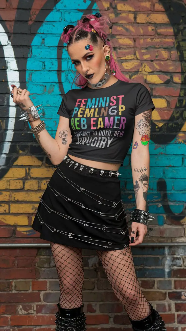 The Riot Grrrl Revolutionary (Punk Femininity with an Edge)