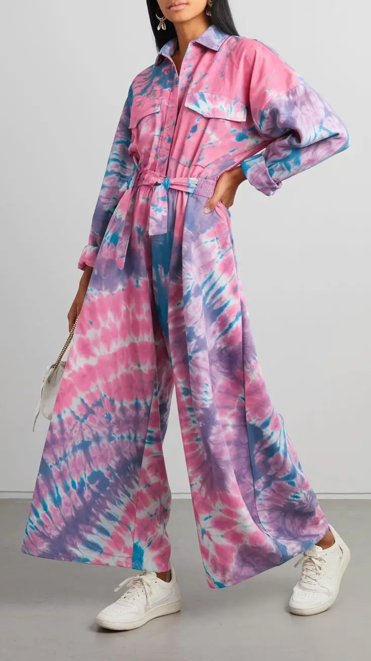The Tie-Dye Jumpsuit (Because We’re Still Living in That Festival Fantasy)
