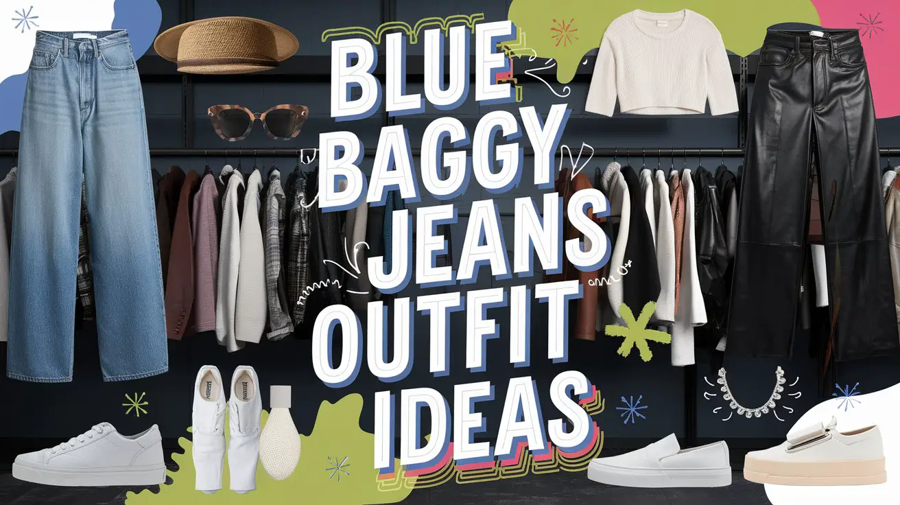 Blue Baggy Jeans Outfit Ideas