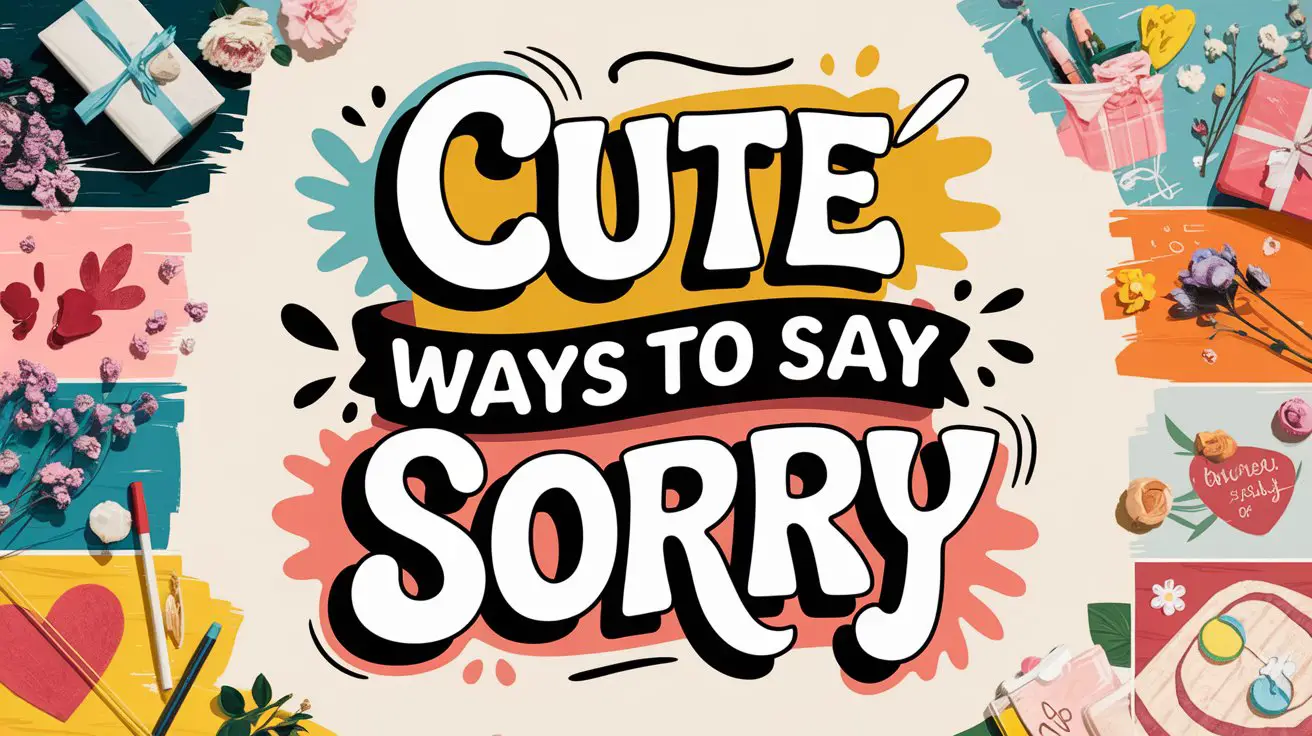 Cute Ways to Say Sorry