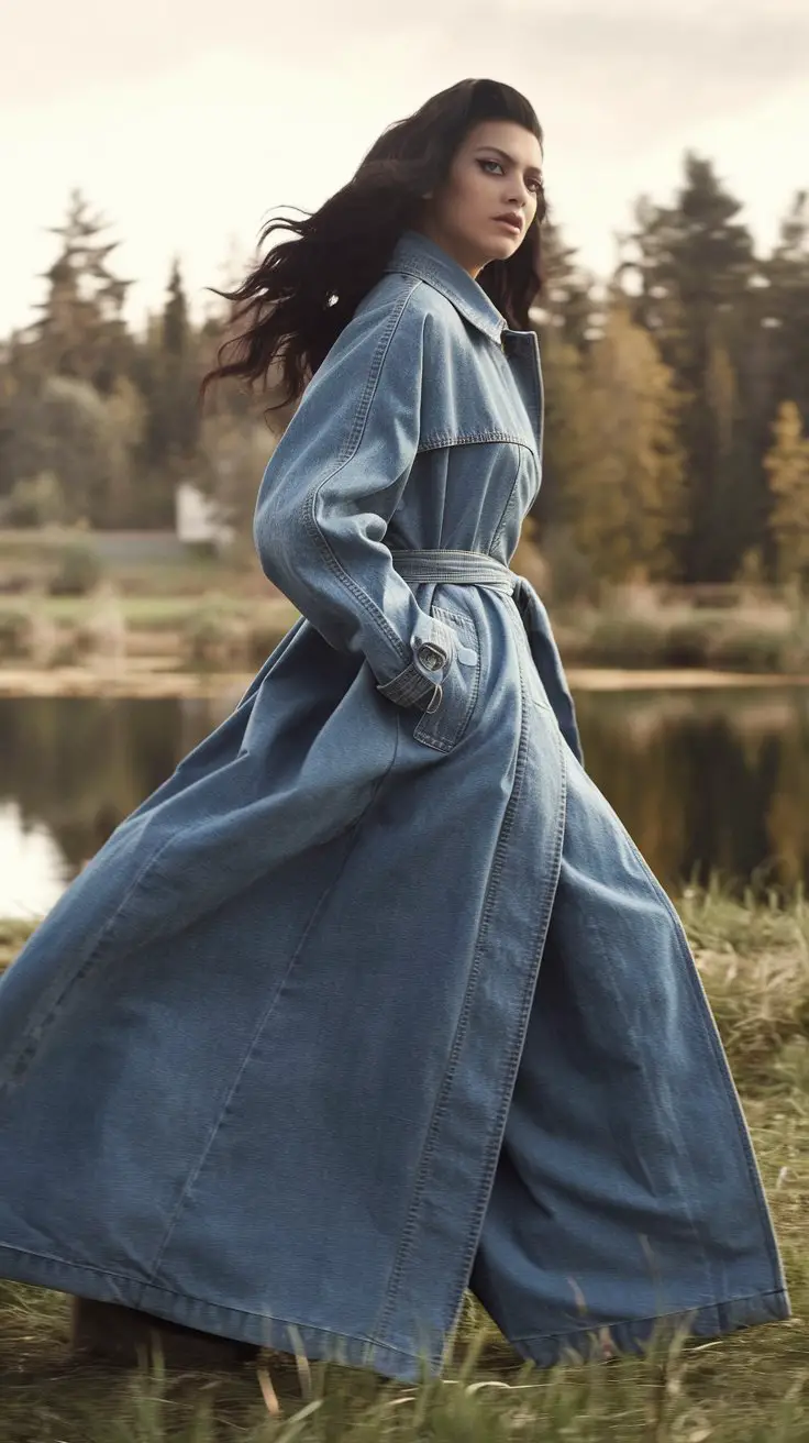 Denim Trench Coat (dramatic diva energy)