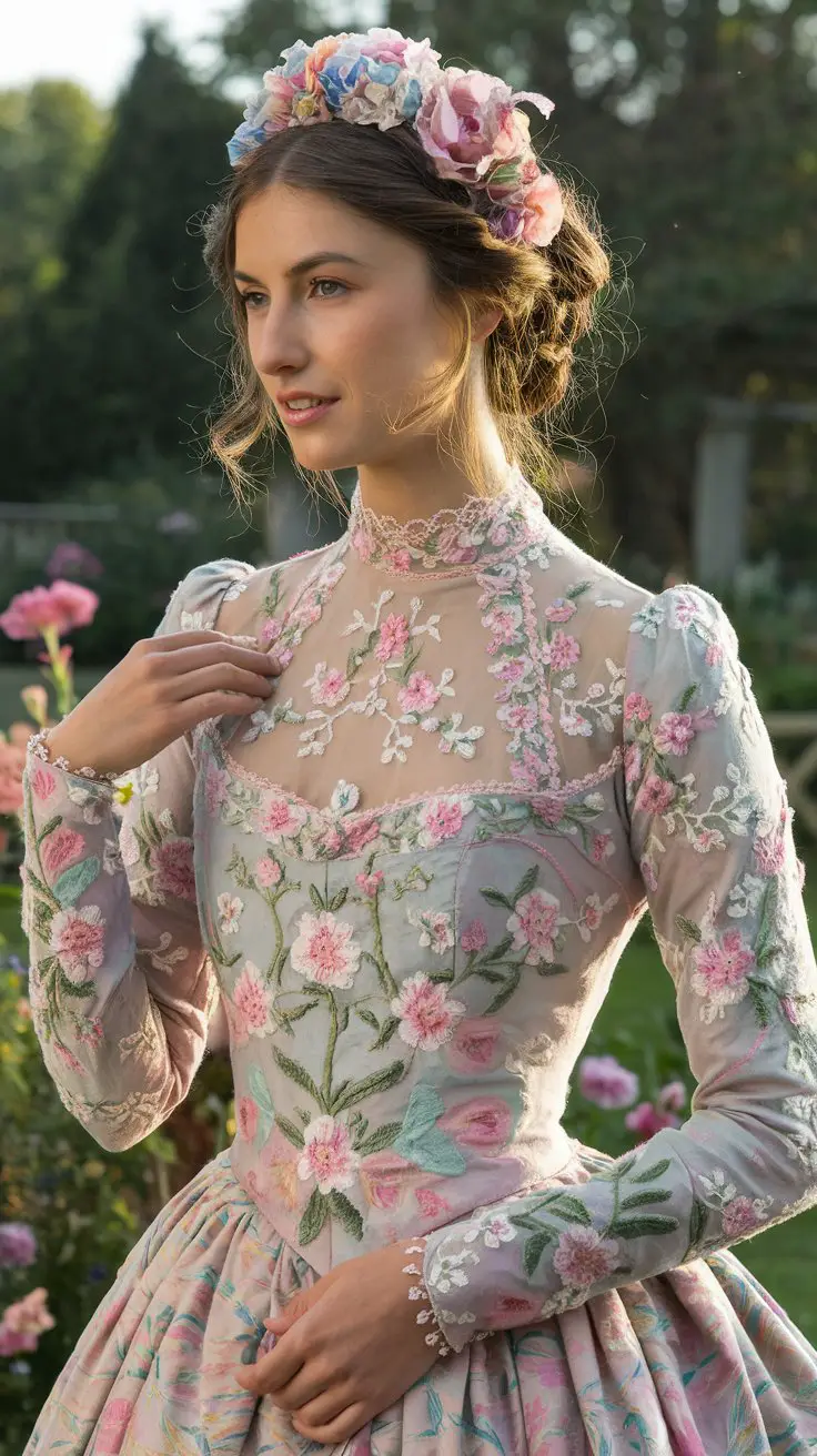 Floral Embroidered Dream Dress (Garden Tea Party Realness)