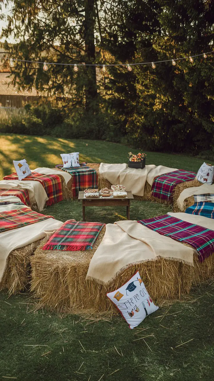 Hay Bale Seating Area