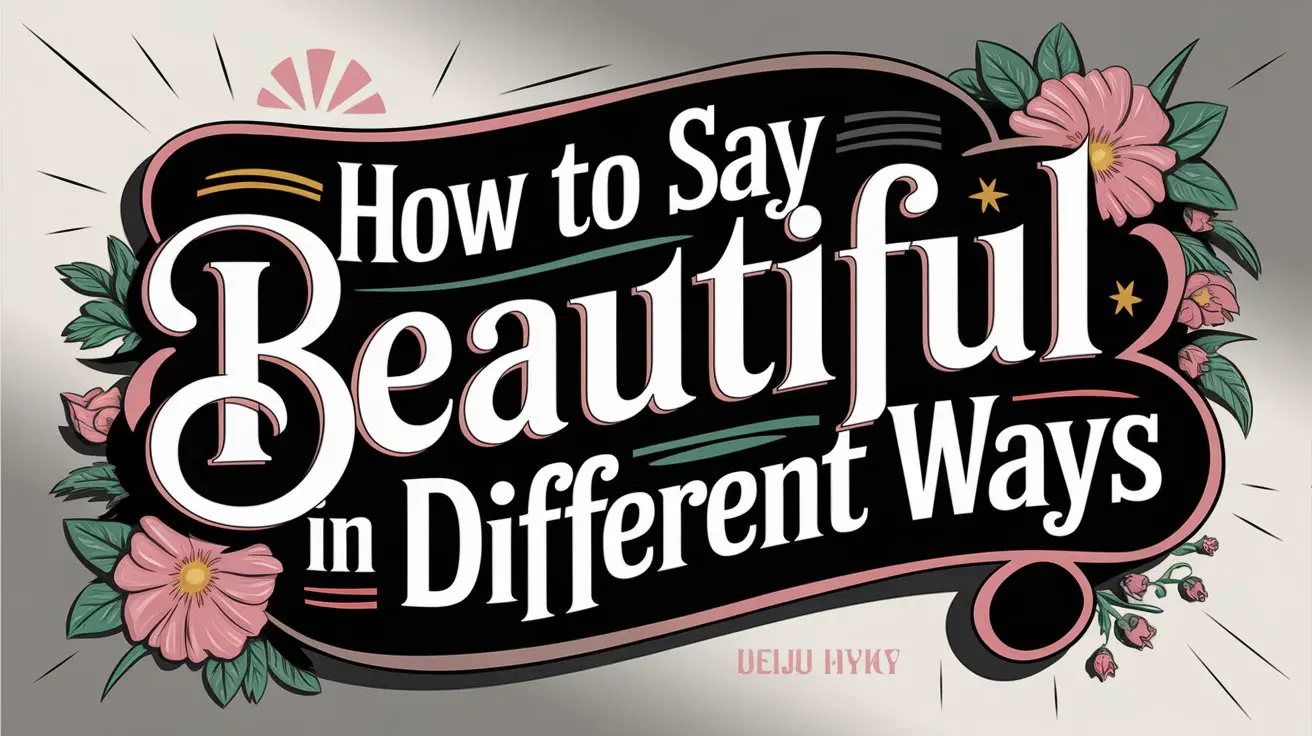 How to Say Beautiful in Different Ways