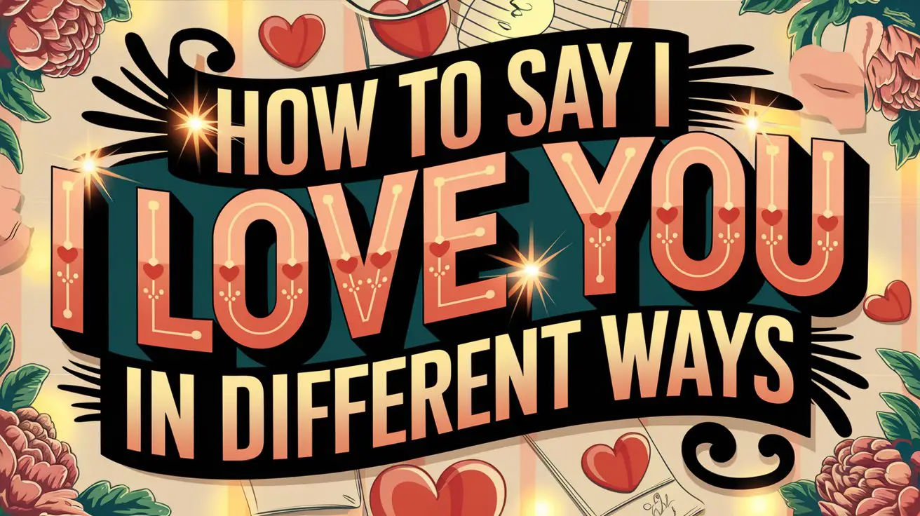 How to Say I Love You in Different Ways