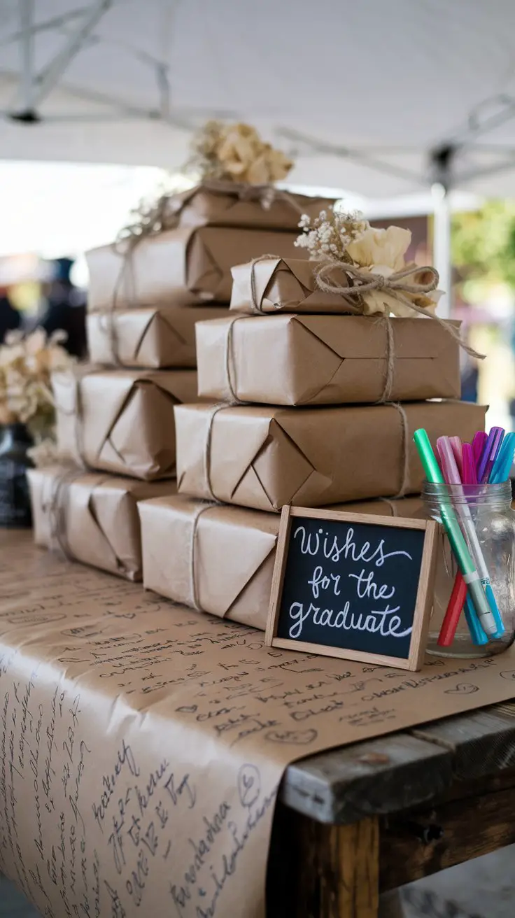 Kraft Paper and Twine Gift Table