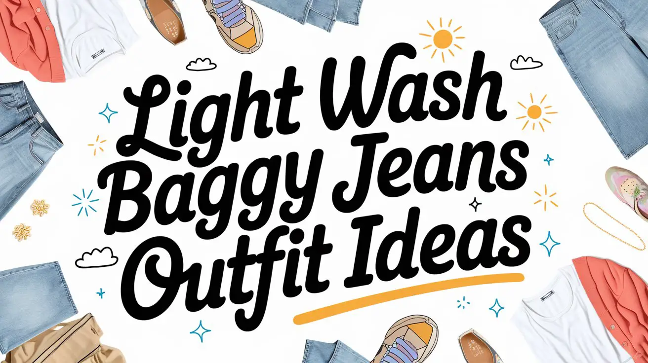 Light Wash Baggy Jeans Outfit Ideas