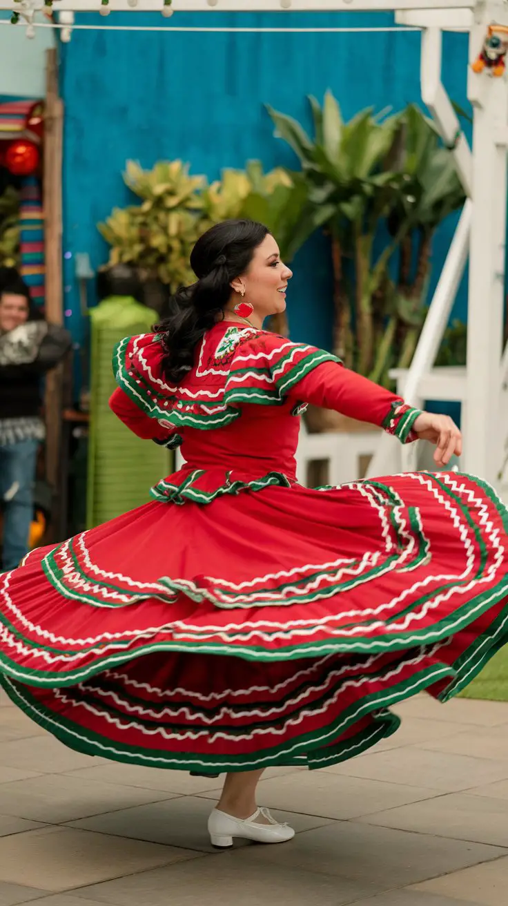 Mexican Folklorico Dress (Twirl Queen Activated)