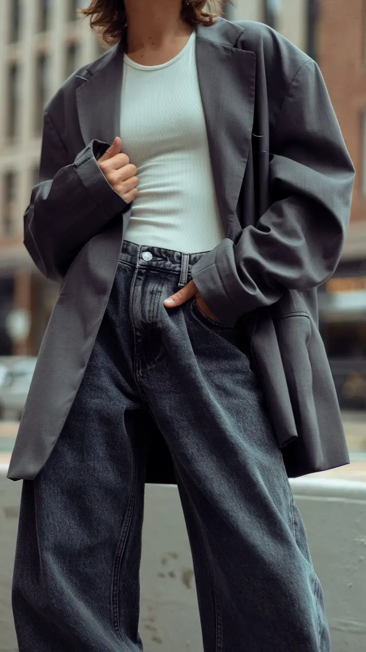 The Oversized Blazer Boss (Business in the Front, Party Everywhere Else)