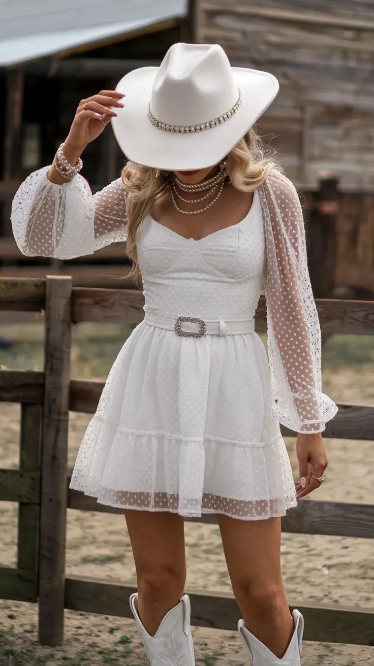 White-On-White Angel Cowgirl (Heavenly Yeehaw)