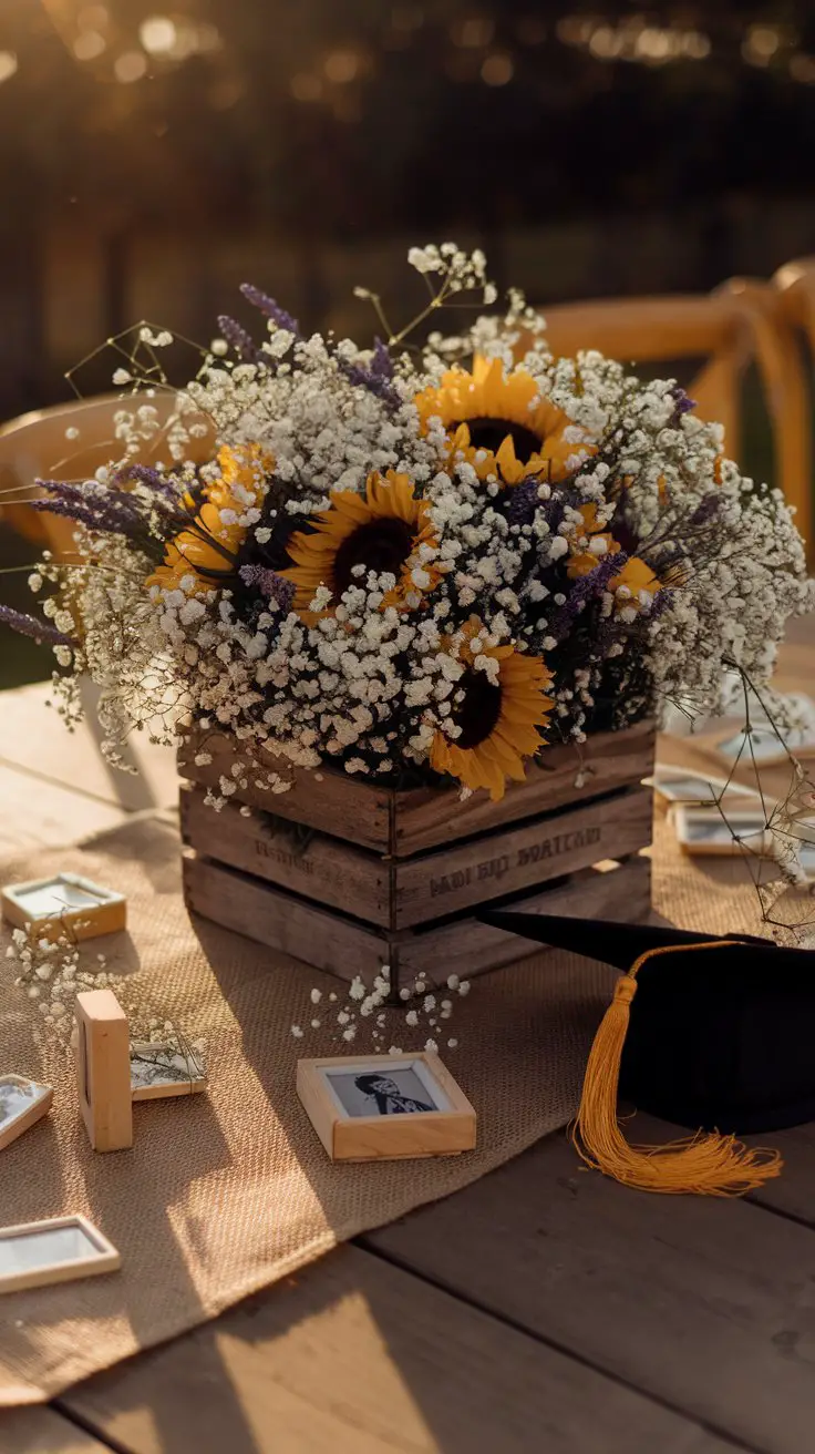 Wooden Crate Centerpieces