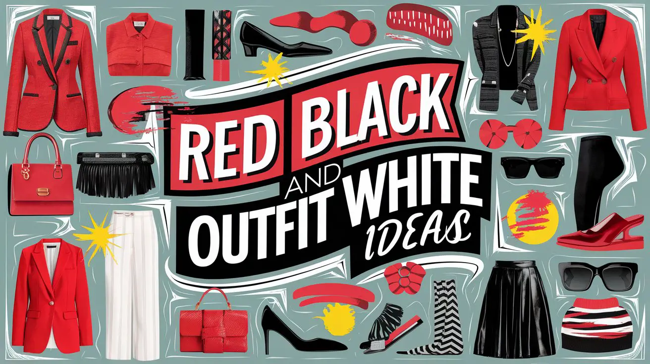 Red Black and White Outfit Ideas
