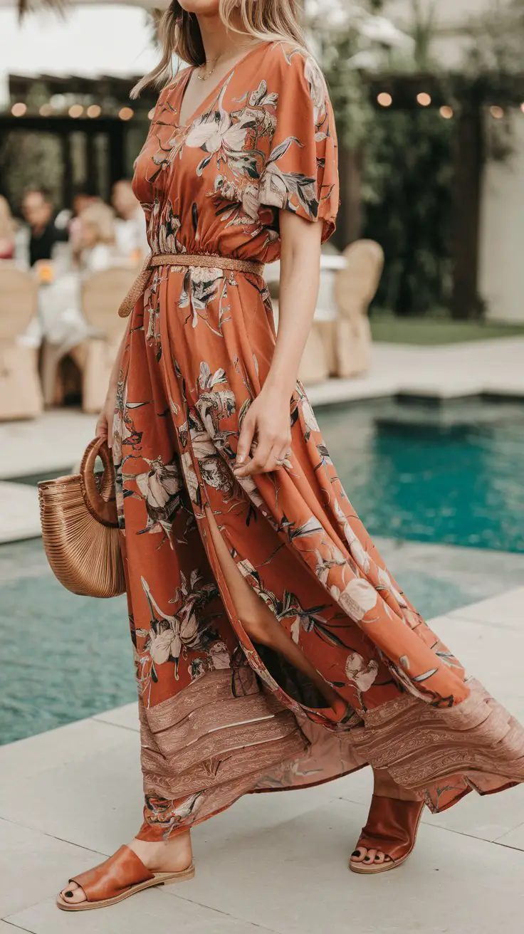 The Flowy Maxi Dress with a Twist (Boho But Make It Engagement Party)