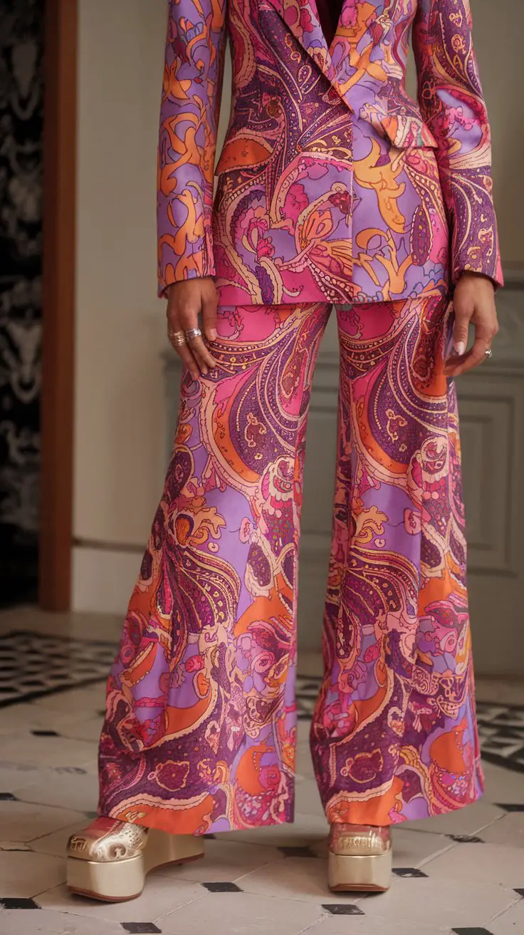 The Psychedelic Print Pantsuit (Power Dressing, 60s Style)