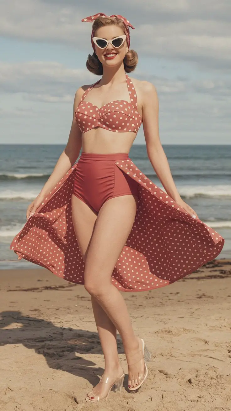 The Vintage Swimsuit Stunner (Beach Party Edition)
