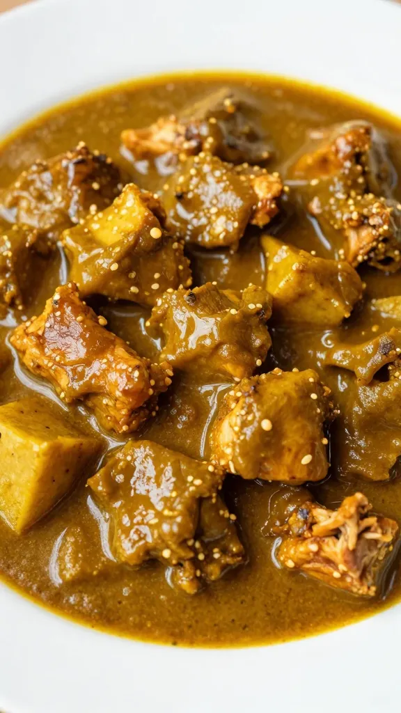 closeup of chicken divan with curry on white plate