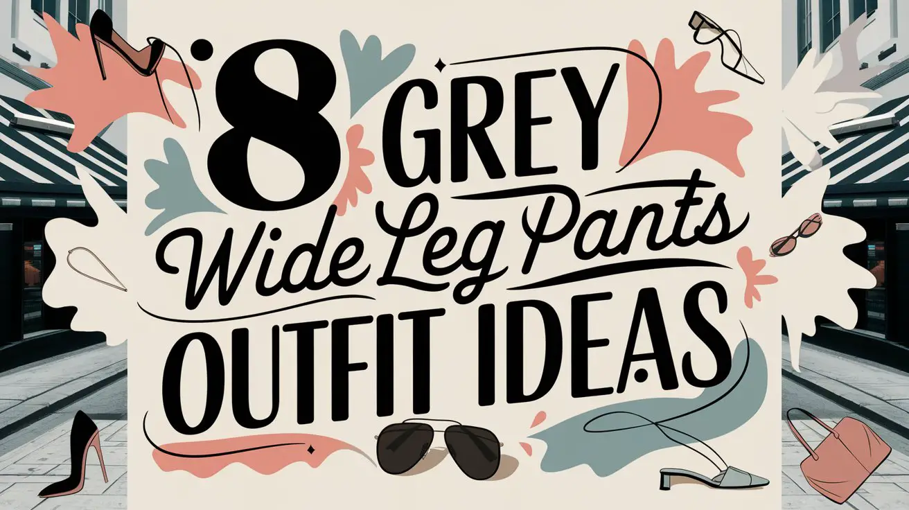 8 Grey Wide Leg Pants Outfit Ideas