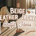 Beige Leather Jacket Outfit Ideas