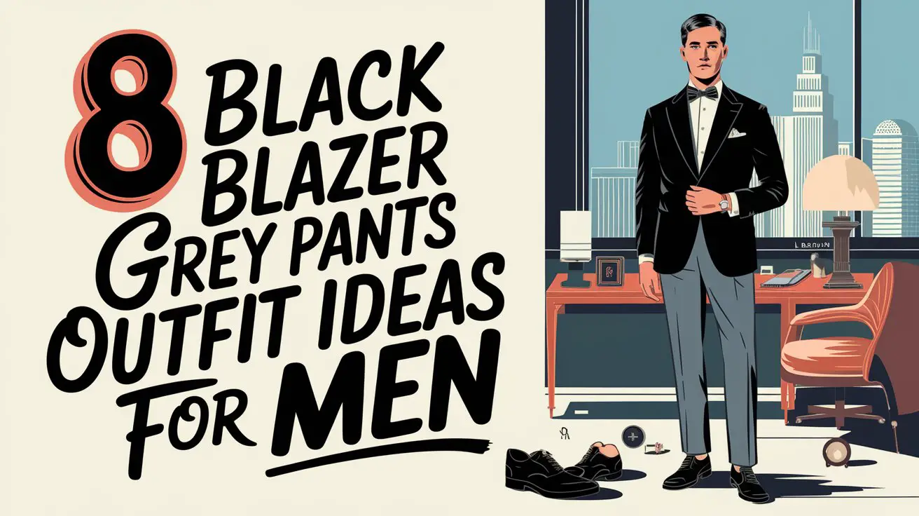 Black Blazer Grey Pants Outfit Ideas for Men