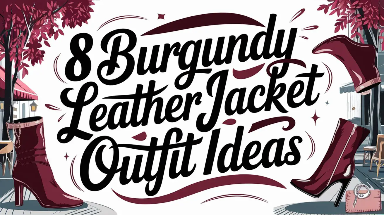 Burgundy Leather Jacket Outfit Ideas