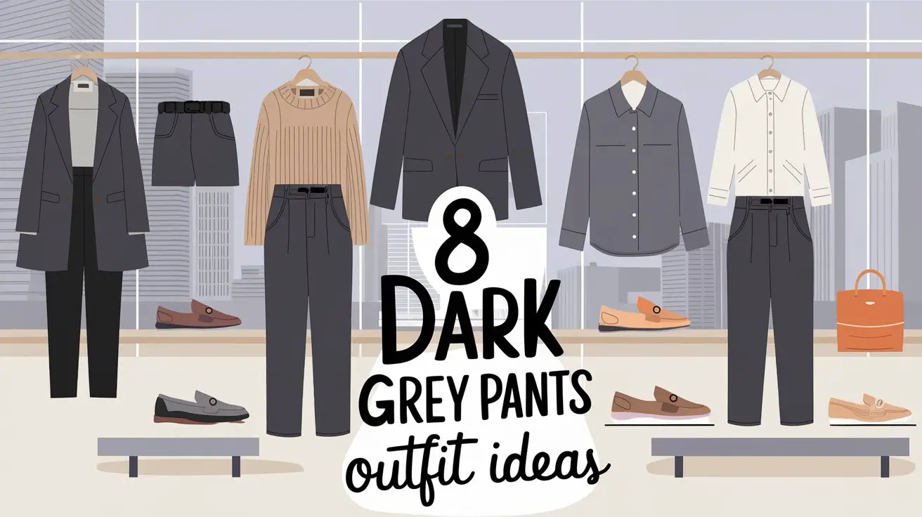 Dark Grey Pants Outfit Ideas