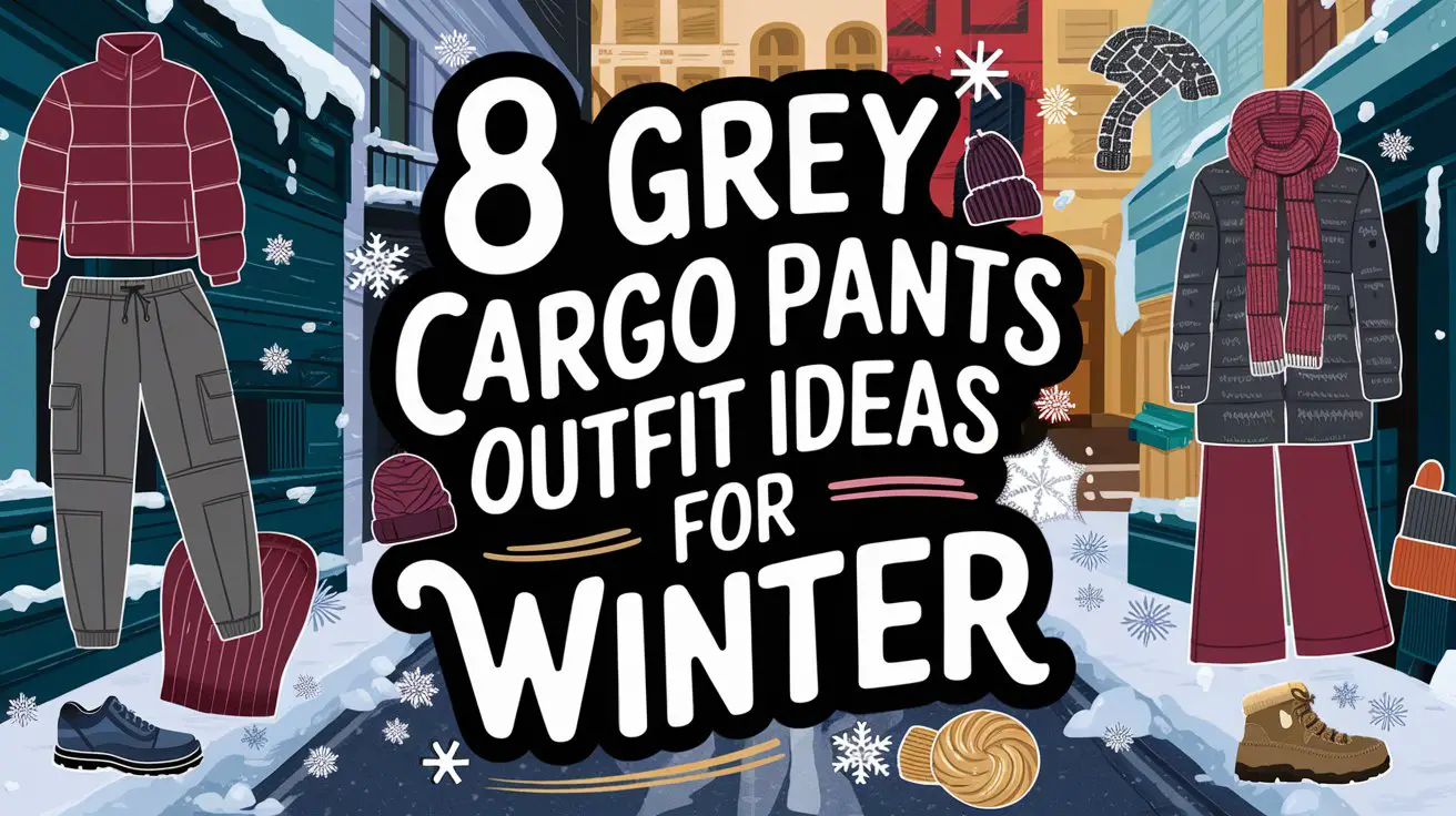 Grey Cargo Pants Outfit Ideas for Winter