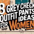 Grey Check Pants Outfit Ideas for Women