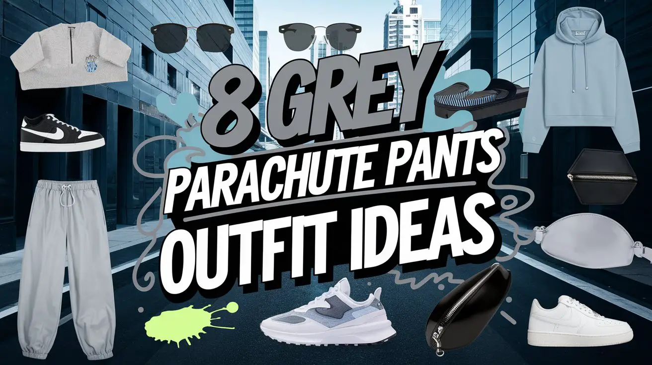 Grey Parachute Pants Outfit Ideas