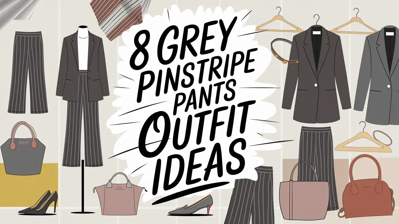Grey Pinstripe Pants Outfit Ideas