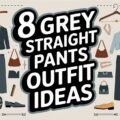 Grey Straight Pants Outfit Ideas