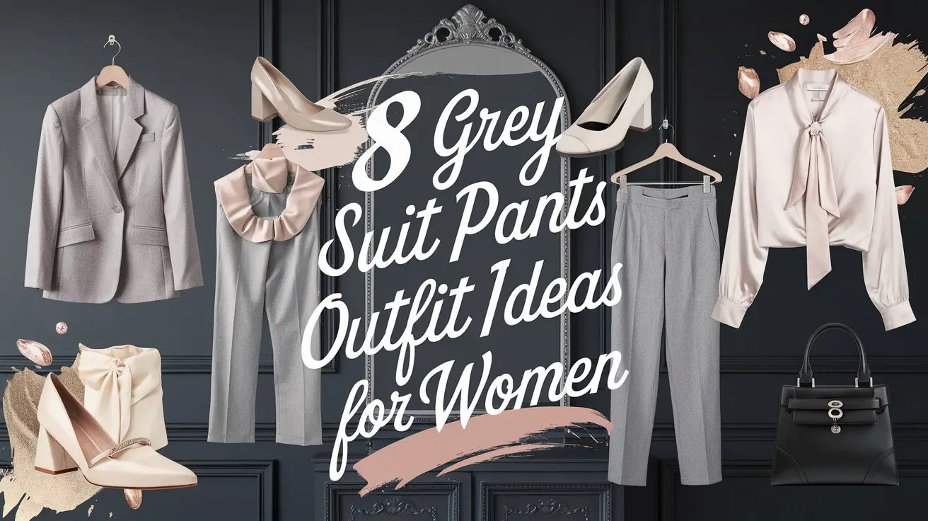 Grey Suit Pants Outfit Ideas for Women