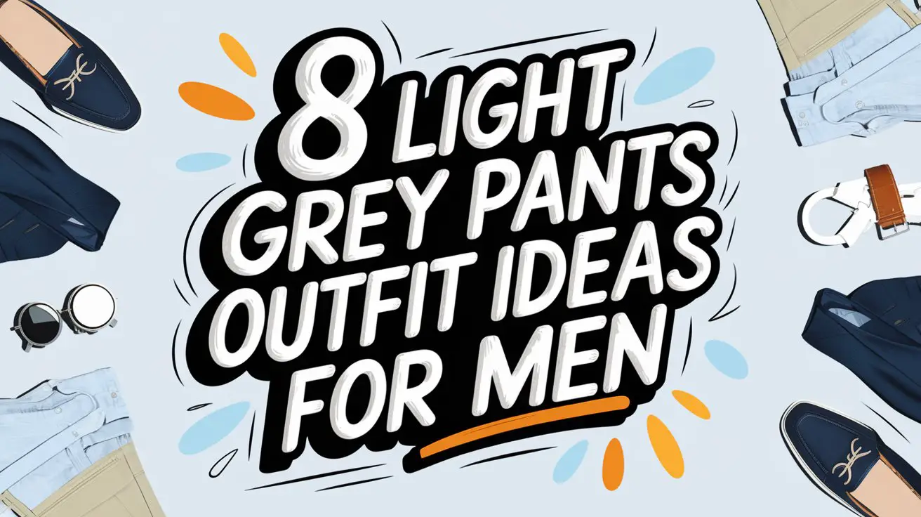 Light Grey Pants Outfit Ideas for Men