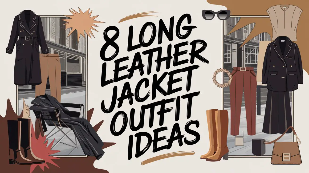 Long Leather Jacket Outfit Ideas