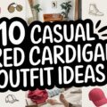 Casual Red Cardigan Outfit Ideas